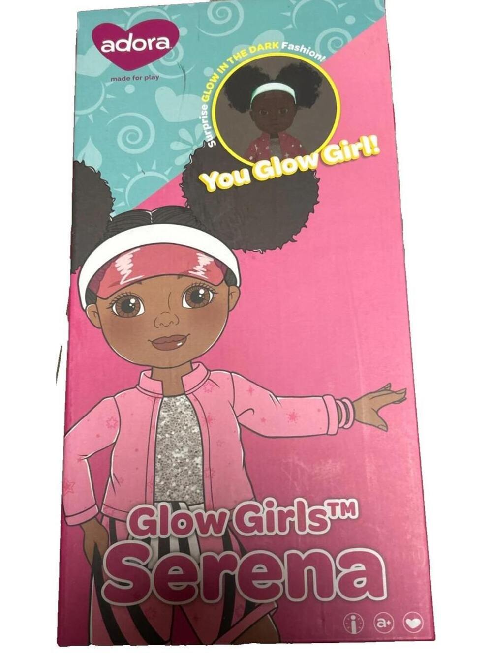 Adora Glow Girls Serena Doll 18" Fashion Glow in the Dark Outfit Kids Gift